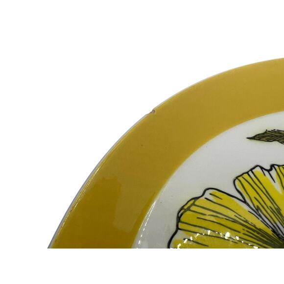 Vintage Mikasa Duplex Duet by Ben Seibel 12" Round Chop Plate Yellow Flower - Picture 2 of 5